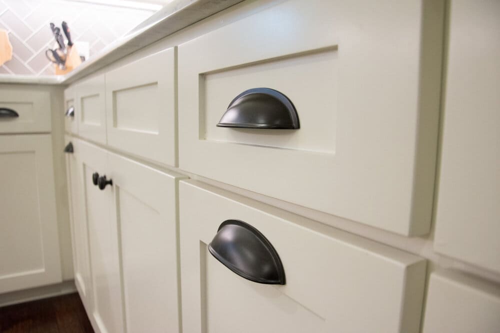 Close-up on White Cabinets
