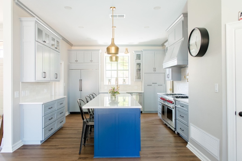 Axis Construction - Wichita Falls - Kitchen - Transitional - blue -7-1