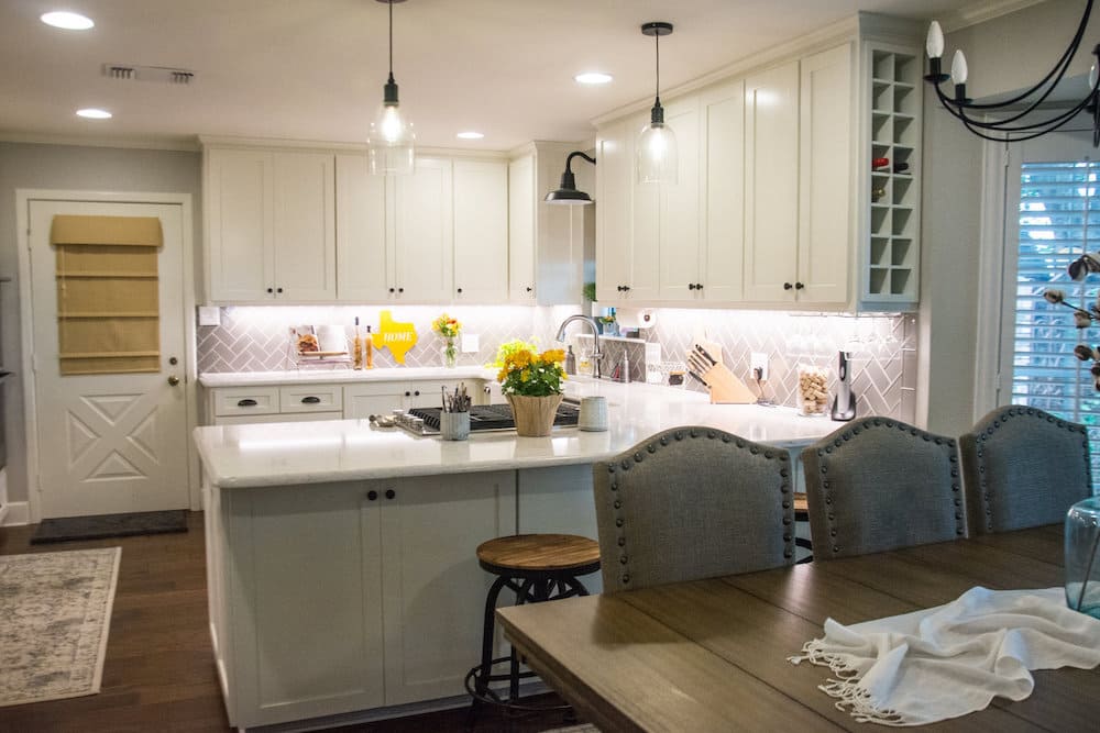 Kitchen with White Countertop and White Cabinets